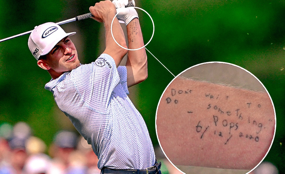 La desgarradora historia del tatuaje del mejor amateur en el Masters de Augusta