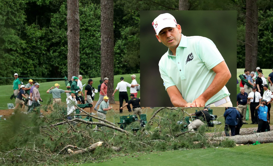 Sergio García, al rescate de los posibles heridos por el árbol en Augusta National