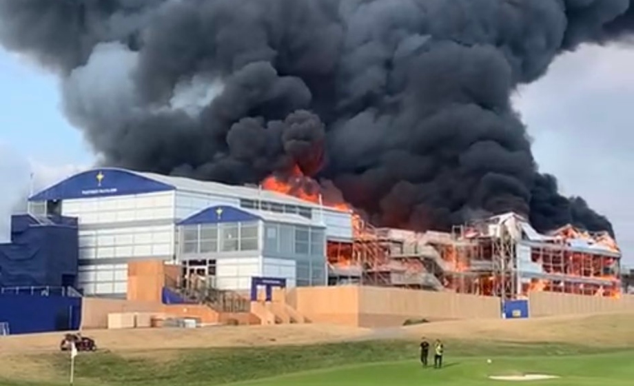 #VIDEO Se incendia sede de la Ryder Cup