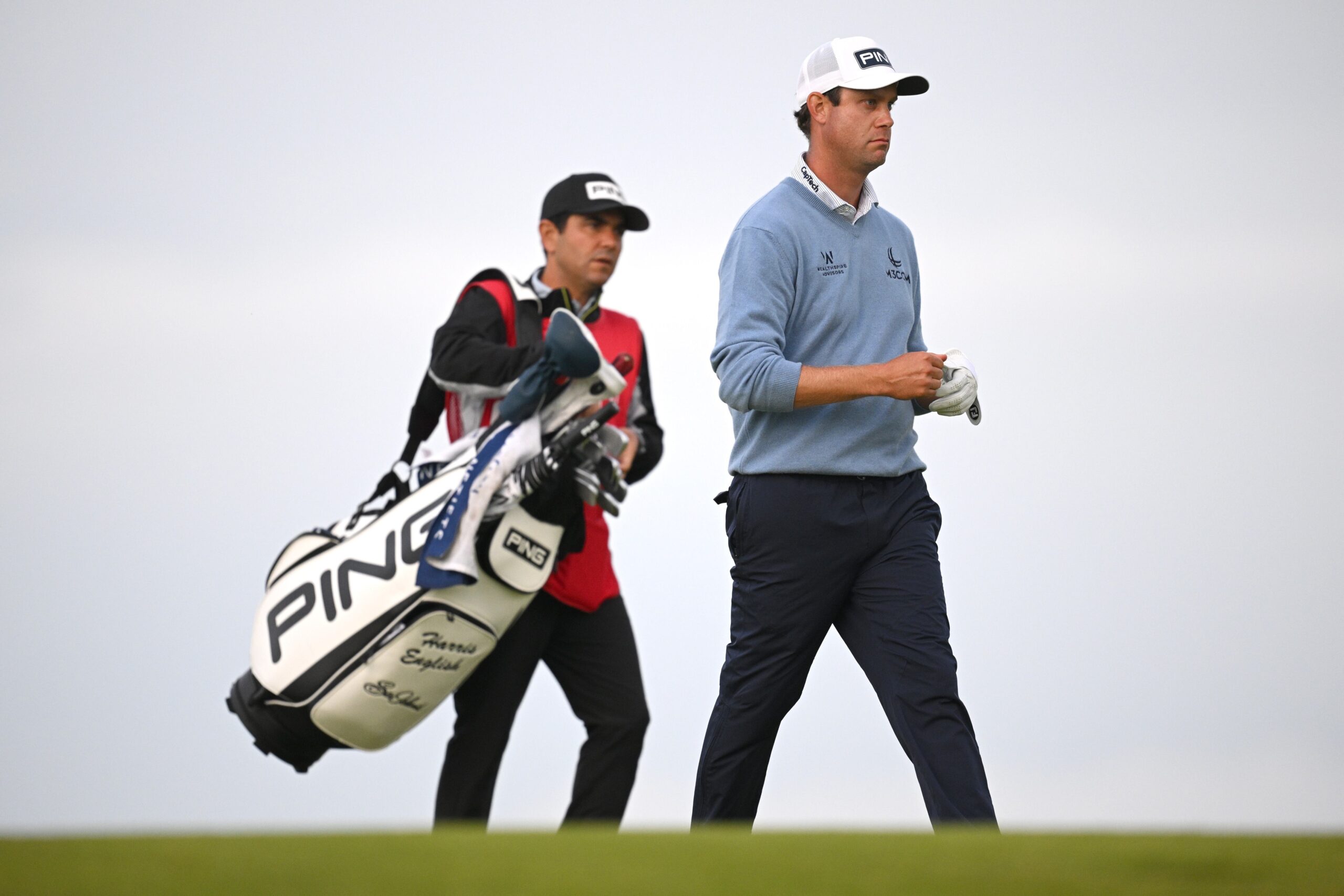 Caddie de Abraham Ancer, presente en The Open