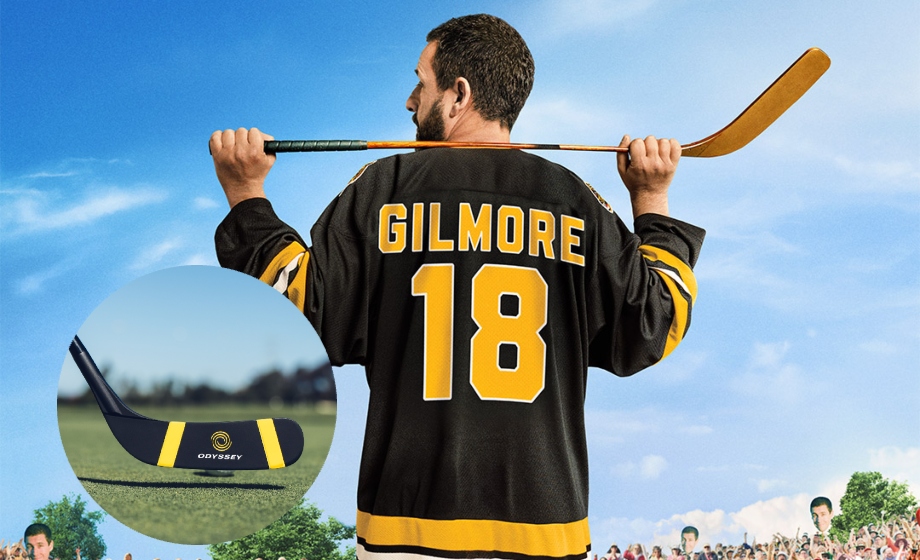 Lanzan putter tipo hockey por Happy Gilmore