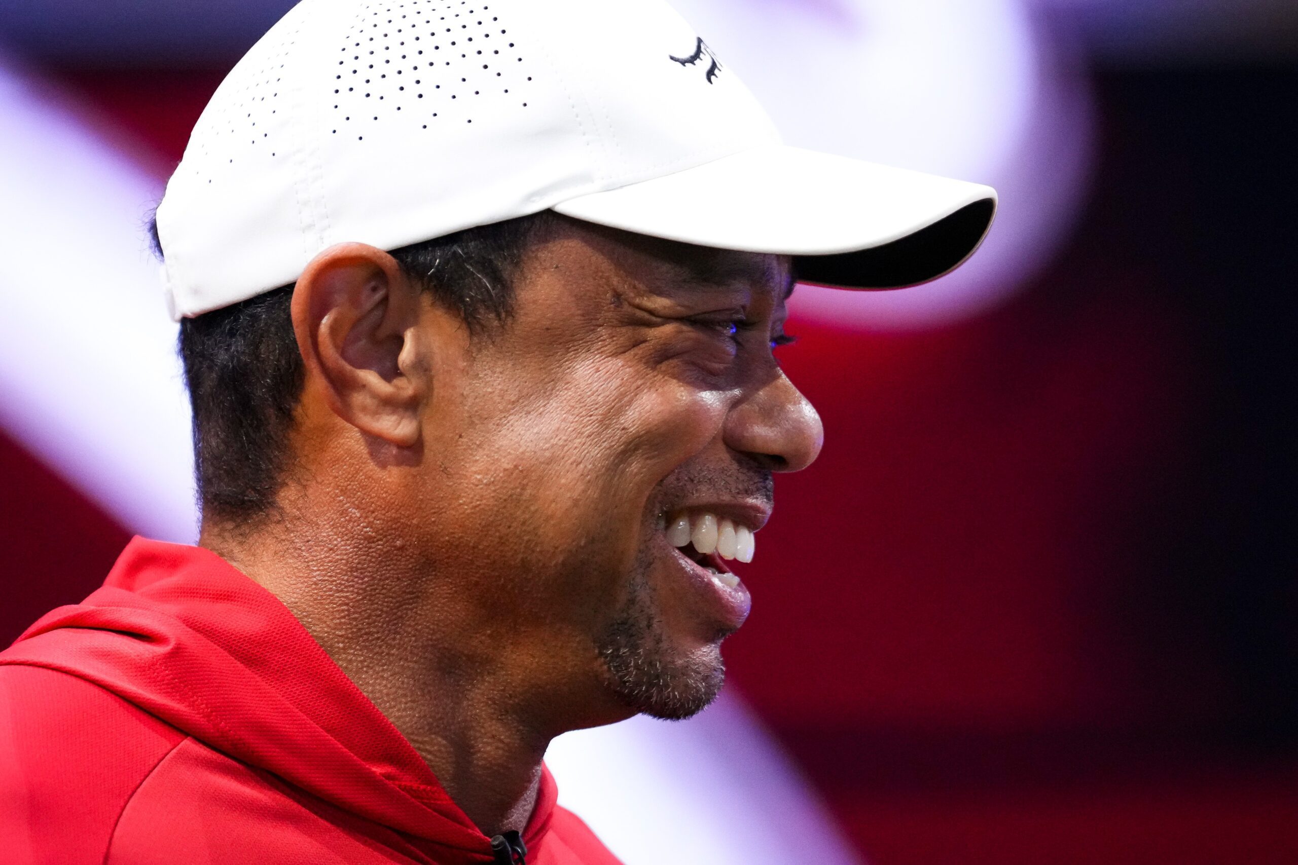Tiger Woods, en blanco durante TGL