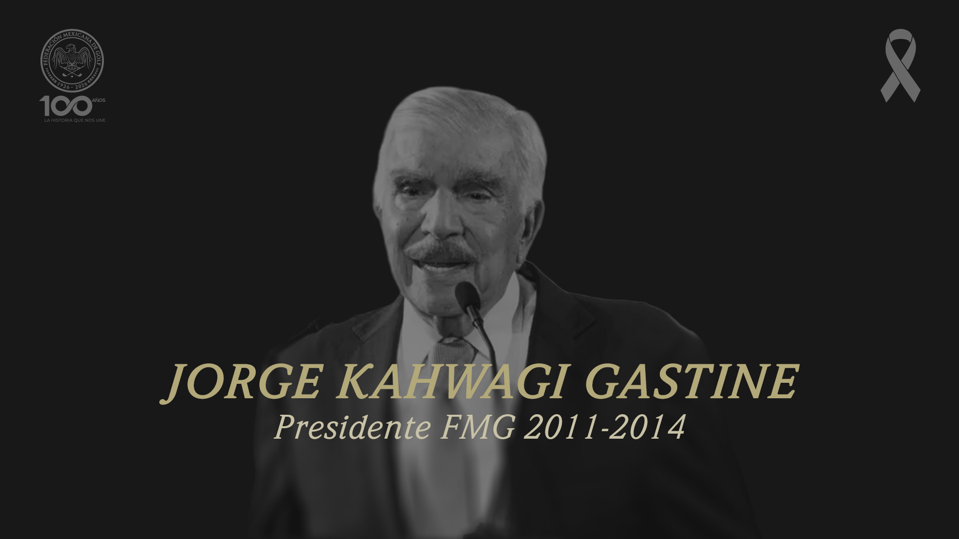 Fallece Jorge Kahwagi Gastine, ex presidente de la FMG
